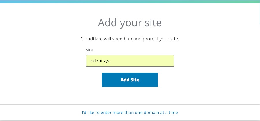 Cloudflare Add Domain