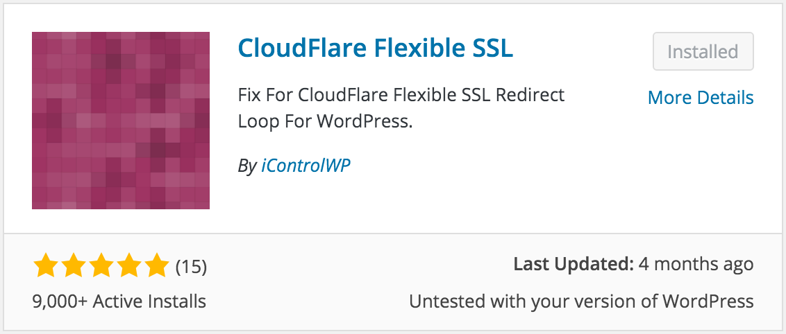 Install the Cloudflare Flexible SSL Plugin