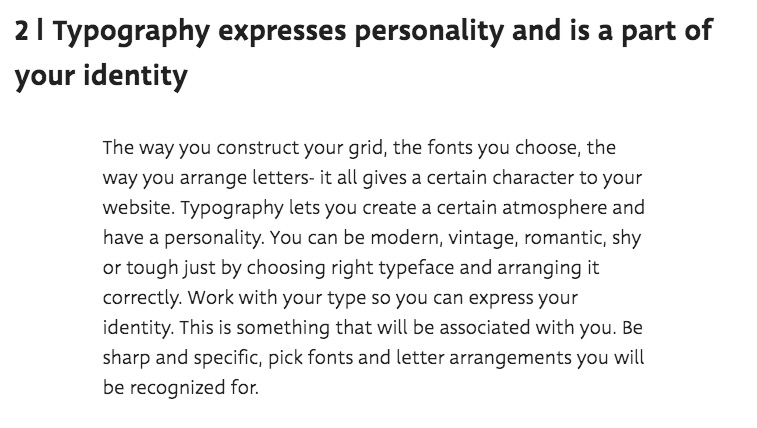 Typography expresses personality and is a part of your identity