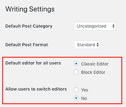 How to Select The Default Editor on WordPress