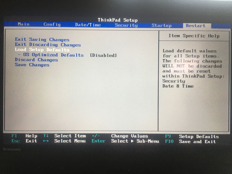 ThinkPad X230t Bios Reset